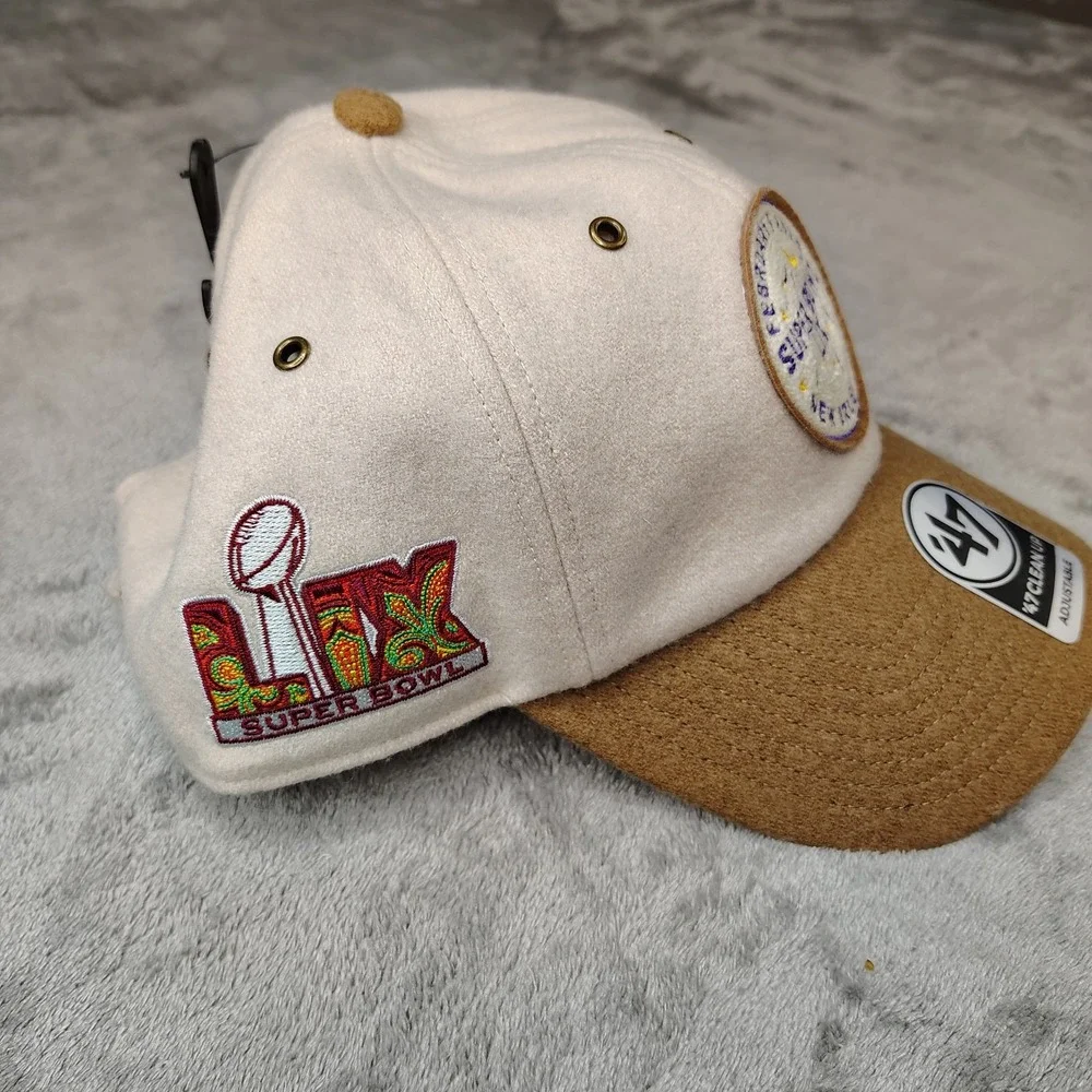 '47 x Stoney Clover Lane Super Bowl LIX New Orleans NFL‎ Oatmeal Hat Wool Blend